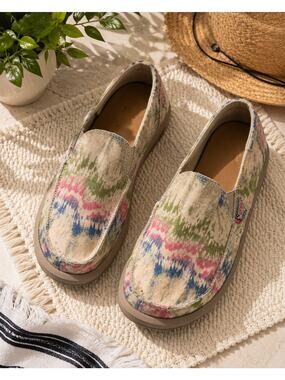 Sanuk Grateful Dead Slip On Shoes 41 Festival Tie Dye Loafers